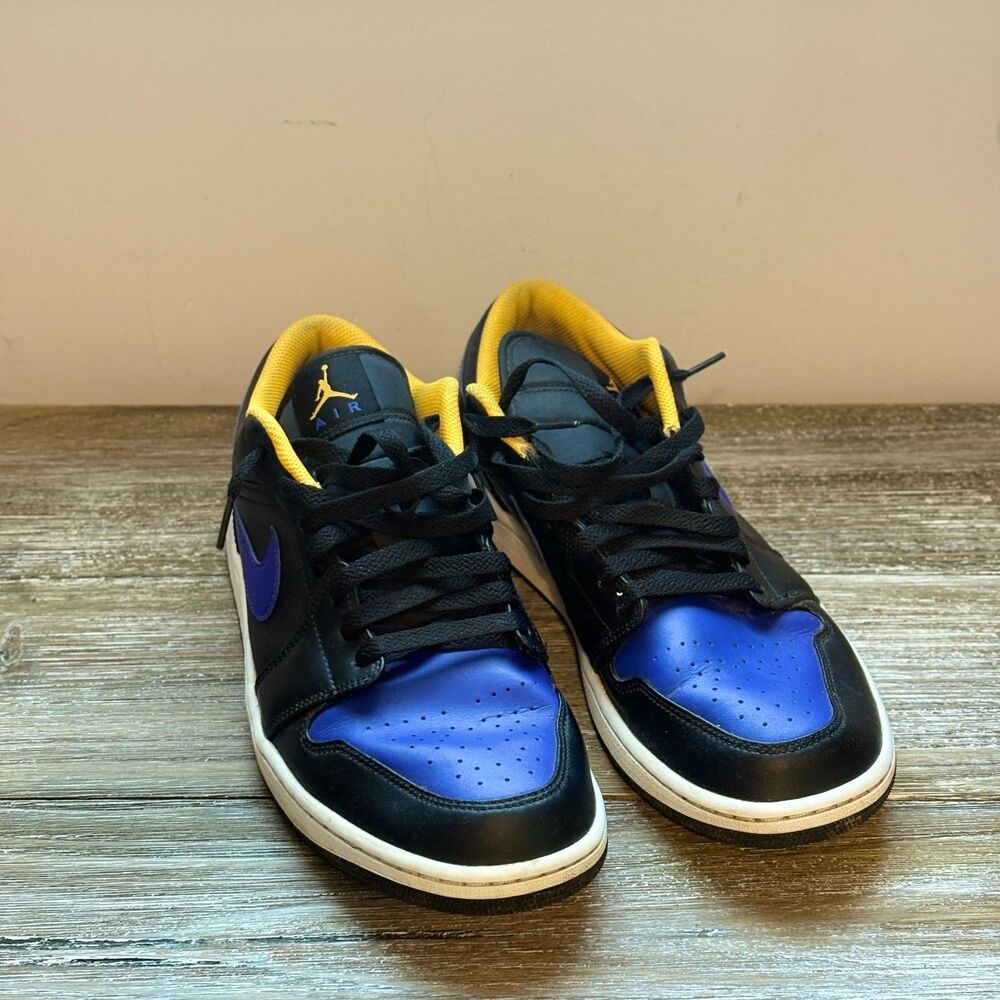 Nike Air Jordan Sneakers Mens 12 Purple Gold Black 1 Low Dark Concord Lakers